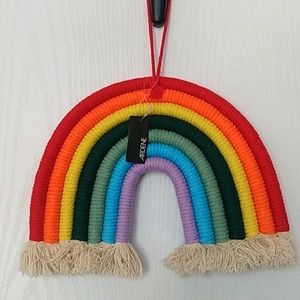 Macrame Rainbow Colors Wall Hanging Decor